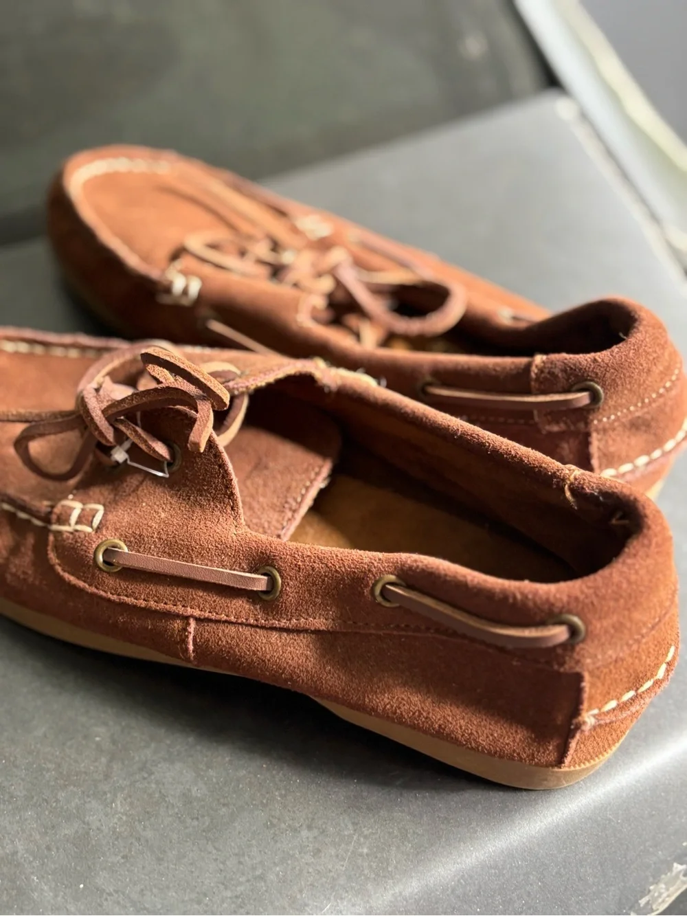 American Eagle Outfitters Brown Suede Boat Shoes Size 8